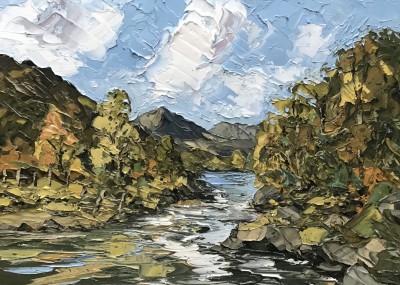 MARTIN LLEWELLYN - autumn, llyn y dinas lake