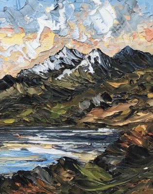 MARTIN LLEWELLYN - sunset reflection, capel currig