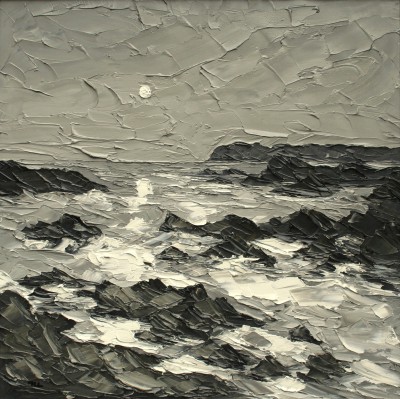 MARTIN LLEWELLYN - moon above trearddur bay