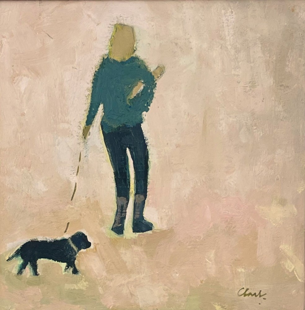 Scottish Artist Michael Clark - Baguette and Dog