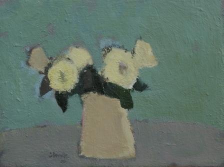 Hampstead Vase with White Roses