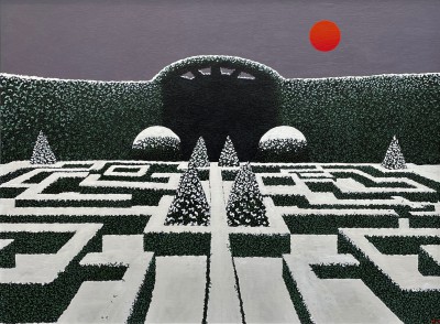 Winter Garden at Sunset