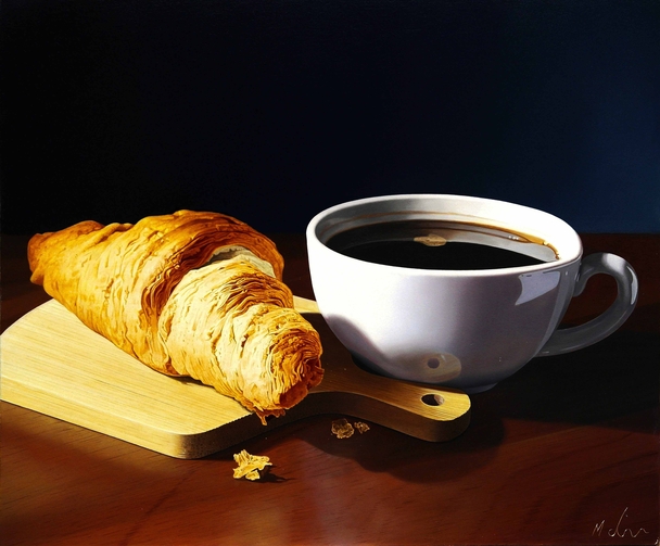 Michael de Bono - coffee and croissant