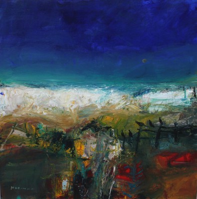 NAEL HANNA - driftwood with blackbirds