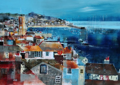 NAGIB KARSAN - view to the pier, st ives