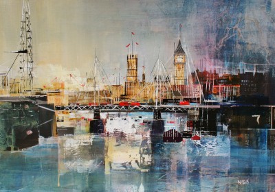NAGIB KARSAN - the palace of westminster, river thames
