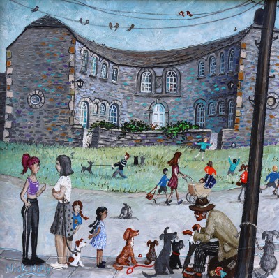 British Artist Nick Holly - Half Moon House. Maugersbury