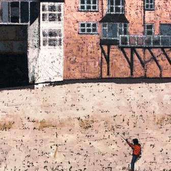 British Artist Peter Beeson - Kite Flyer, Porthmeor, St. Ives