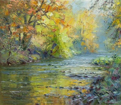 REX PRESTON - shades of autumn, river wye