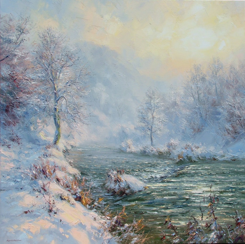Rex Preston - winter sky, dovedale