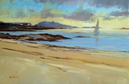 ROBERT KELSEY - setting sun, arisaig