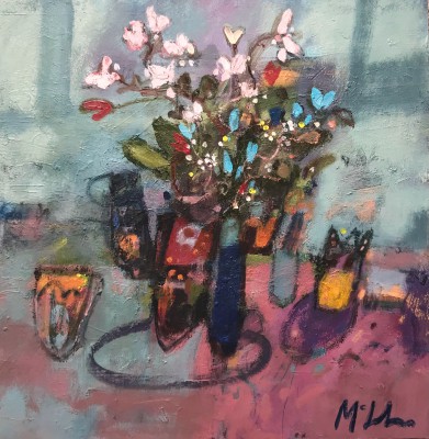 Still Life with Forget Me Nots