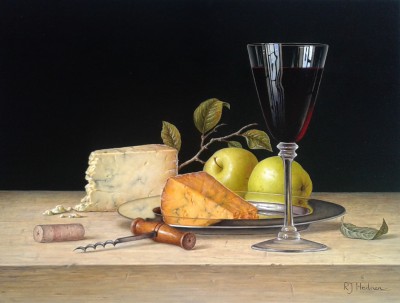 ROY HODRIEN - red wine with cheese and apples