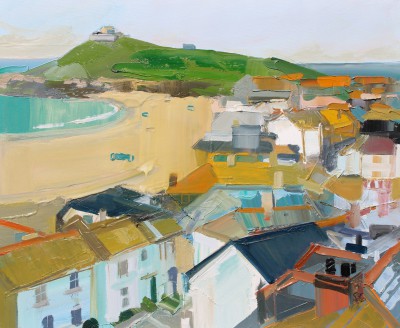 View of Porthmeor Beach from the Tate