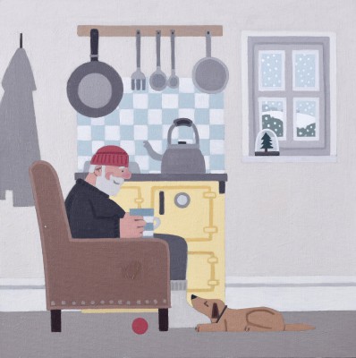 A Nap After a Morning Playing in the Snow