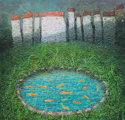 British Artist SIMON GARDEN - Bright Pool
