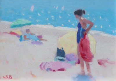 STEPHEN BROWN RBA - bather in blue