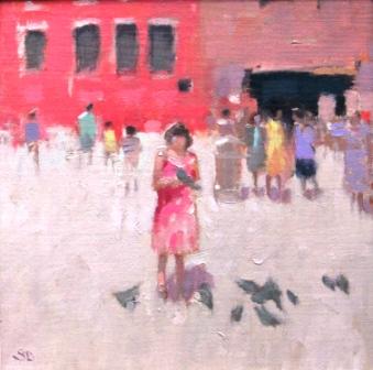 STEPHEN BROWN RBA - girl in pink, siena