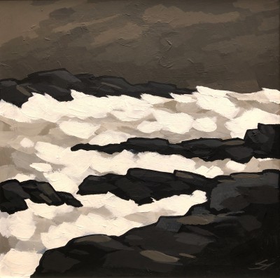 STEPHEN JOHN OWEN - rough sea, trearddyr - tywydd mawr trearddyr