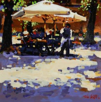 TOM WATT - sunlit cafe, villefranche