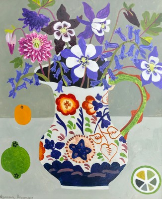 VANESSA BOWMAN - aquilegia in welsh jug