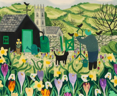 VANESSA BOWMAN - feeding the blackbirds