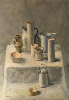 CHARLES HARDAKER - still life whites