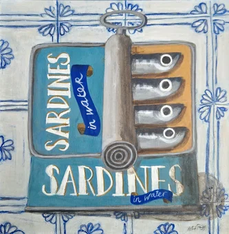 Scottish Artist ASTRID TRüGG - Sardines in Water 