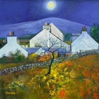 Scottish Artist DAVY BROWN - Village End