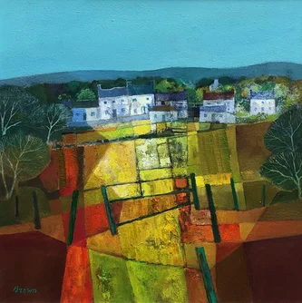 Scottish Artist DAVY BROWN - Patchwork Landscape