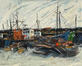 Scottish Artist HAMISH MACDONALD - Pittenweem Harbour