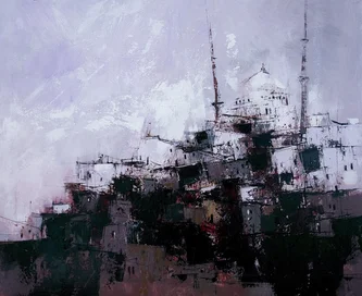 Scottish Artist JAMES SOMERVILLE - Istanbul Skyline