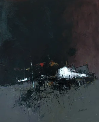 Scottish Artist JAMES SOMERVILLE - Tiree Croft