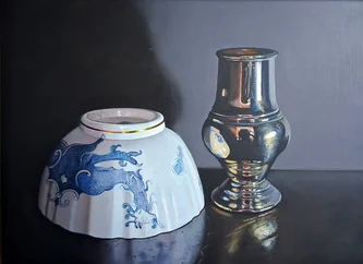 Scottish Artist JANE CRUICKSHANK - Blue, White and Silver II