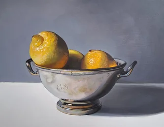 Silver Bowl with Lemons II 