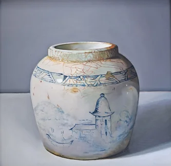 Scottish Artist JANE CRUICKSHANK - Chinese Pot 