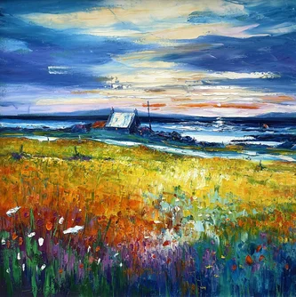 Scottish Artist JEAN FEENEY - Warm Light, Kintyre