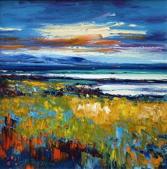 Scottish Artist JEAN FEENEY - Western Sky, Isle of Arran