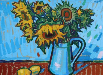 Scottish Artist JOAN GILLESPIE - Sunflowers