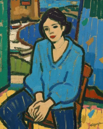 Scottish Artist JOAN GILLESPIE - Model by the Window