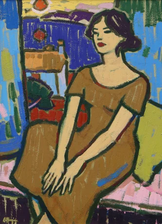 Scottish Artist JOAN GILLESPIE - Window Seat
