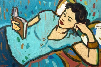 Scottish Artist JOAN GILLESPIE - Woman Reading
