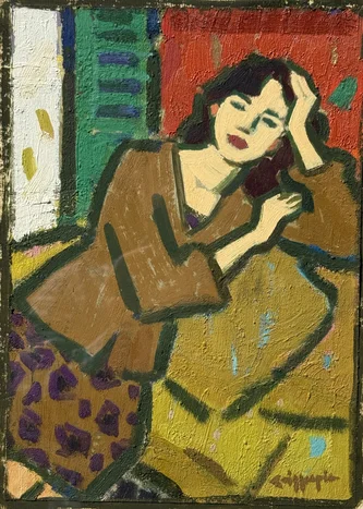 Scottish Artist JOAN GILLESPIE - Woman Seated by the Window