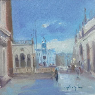 Scottish Artist JOE HARGAN - Towards the Clocktower, Venice
