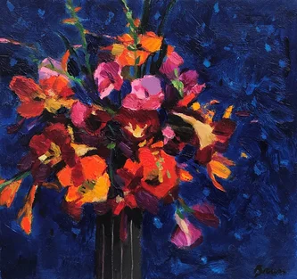 Nasturtiums and Sweet Peas