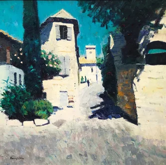 Scottish Artist JOHN KINGSLEY - Morning Light, Les Angles