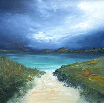 Scottish Artist LINDA PARK - Path to Tranquility, Vatersay