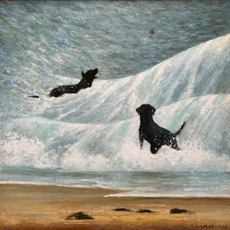 Scottish Artist LOUIS MCNALLY - Beach Fun
