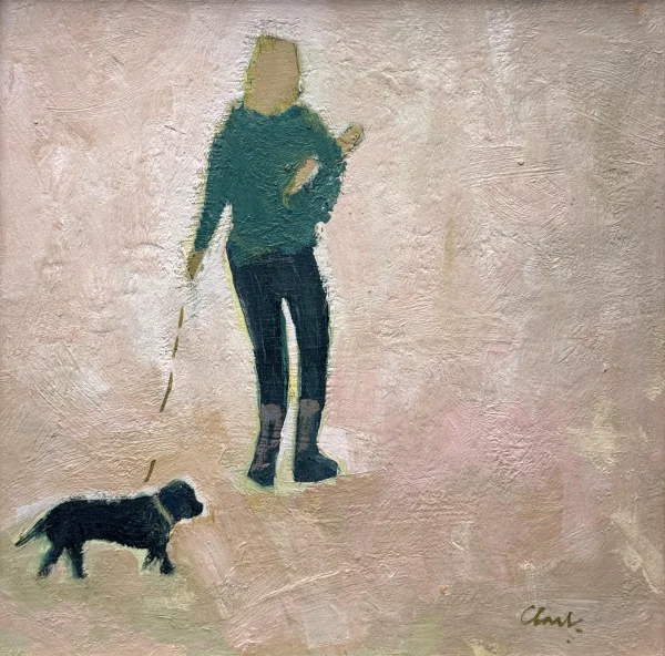 Scottish Artist MICHAEL CLARK - Baguette and Dog