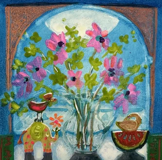 Scottish Artist MORAG MUIR - Pink Magnolias